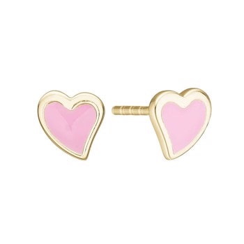 Aagaard Forgyldt sterling sølv Ørestikker, Pink Hearts